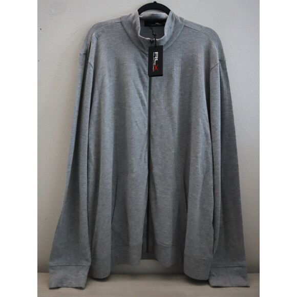RLX Ralph Lauren Men's Sz 2XL Gray Heather Cotton/Modal Full Zip Jacket - Picture 1 of 11